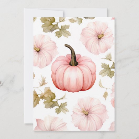 Een kleine pompoenherfst Herfst Baby shower Kaart (Achterkant)