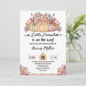 Een kleine pompoenherfst herfst Baby shower Kaart (Staand voorkant)