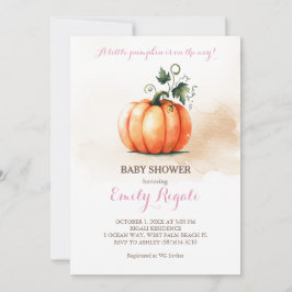 Een kleine pompoenherfst Herfst Baby shower Kaart