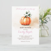 Een kleine pompoenherfst Herfst Baby shower Kaart (Staand voorkant)