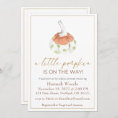 Een kleine pompoenherfst Herfst Baby shower Kaart (Voorkant / Achterkant)