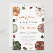 Een kleine pompoenherfst Herfst Baby shower Kaart (Voorkant)