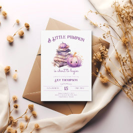 Een kleine pompoenherfst Herfst Baby shower Kaart