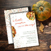 Een kleine pompoenherfst Herfst Baby shower Kaart