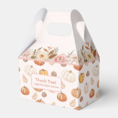 Een kleine pompoenherfst Herfst Floral Baby shower Bedankdoosjes (Voorkant Zijde)