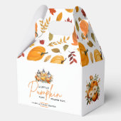 Een kleine pompoenherfst Herfst Floral Baby shower Bedankdoosjes (Voorkant)