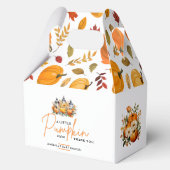 Een kleine pompoenherfst Herfst Floral Baby shower Bedankdoosjes (Achterkant)