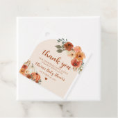 Een kleine pompoenherfst Herfst Floral Baby shower Bedankjes Labels (In situ)