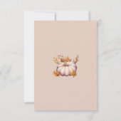 Een kleine pompoenherfst Herfst Floral Baby shower Bedankkaart (Achterkant)