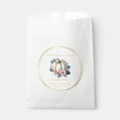 Een kleine pompoenherfst Herfst Floral Baby shower Bedankzakje (Voorkant)
