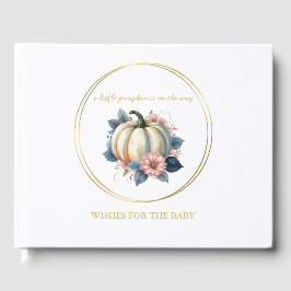 Een kleine pompoenherfst Herfst Floral Baby shower Gastenboek