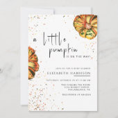 Een kleine pompoenherfst Herfst Floral Baby shower Kaart (Voorkant)