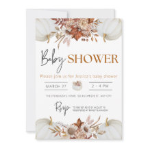Een kleine pompoenherfst Herfst Floral Baby shower