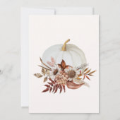 Een kleine pompoenherfst Herfst Floral Baby shower Kaart (Achterkant)