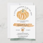 Een kleine pompoenherfst Herfst Floral Baby shower Kaart (Voorkant)