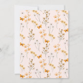 Een kleine pompoenherfst Herfst Floral Baby shower Kaart (Achterkant)