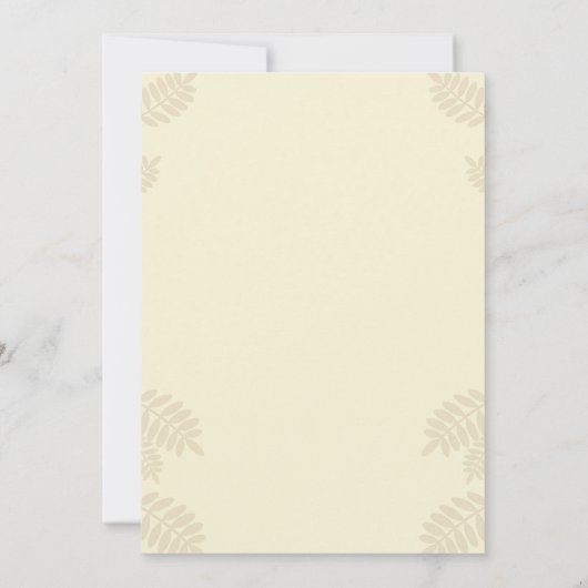 Een kleine pompoenherfst Herfst Floral Baby shower Kaart (Achterkant)