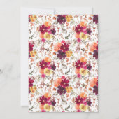 Een kleine pompoenherfst Herfst Floral Baby shower Kaart (Achterkant)