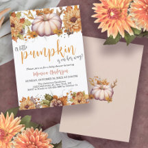 Een kleine pompoenherfst Herfst Floral Baby shower
