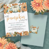 Een kleine pompoenherfst Herfst Floral Baby shower Kaart