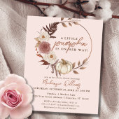 Een kleine pompoenherfst Herfst Floral Baby shower Kaart