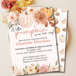 Een kleine pompoenherfst Herfst Floral Baby shower Kaart
