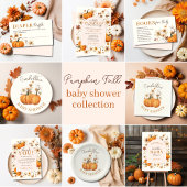 Een kleine pompoenherfst Herfst Floral Baby shower Kaart