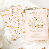 Een kleine pompoenherfst Herfst Floral Baby shower Kaart