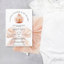 Een kleine pompoenherfst Herfst Floral Baby shower