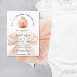 Een kleine pompoenherfst Herfst Floral Baby shower Kaart
