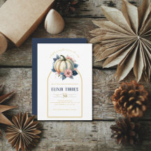 Een kleine pompoenherfst Herfst Floral Baby shower