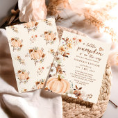 Een kleine pompoenherfst Herfst Floral Baby shower Kaart