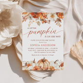 Een kleine pompoenherfst Herfst Floral Baby shower Kaart