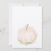 Een kleine pompoenherfst Herfst Floral Baby shower Kaart (Achterkant)