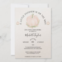 Een kleine pompoenherfst Herfst Floral Baby shower