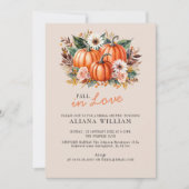 Een kleine pompoenherfst Herfst Floral Baby shower Kaart (Voorkant)