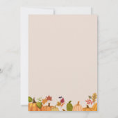 Een kleine pompoenherfst Herfst Floral Baby shower Kaart (Achterkant)