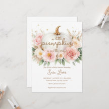 Een kleine pompoenherfst Herfst Floral Baby shower