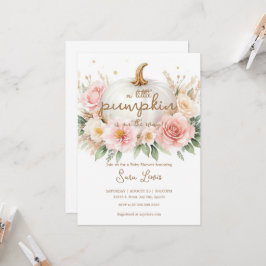 Een kleine pompoenherfst Herfst Floral Baby shower Kaart