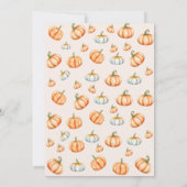 Een kleine pompoenherfst Herfst Floral Baby shower Kaart (Achterkant)
