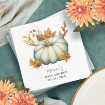 Een kleine pompoenherfst Herfst Floral Baby shower
