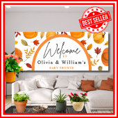 Een kleine pompoenherfst Herfst Floral Baby shower Spandoek