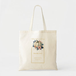 Een kleine pompoenherfst Herfst Floral Baby shower Tote Bag