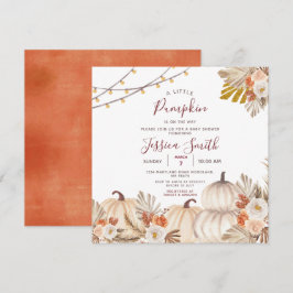 Een kleine pompoenHerfst in Love Baby shower Kaart