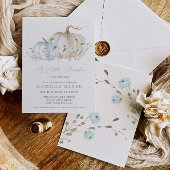 Een kleine pompoenjongen Herfst Baby shower Kaart