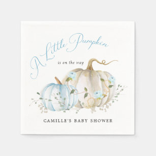 Een kleine pompoenjongen Herfst Baby shower Servet