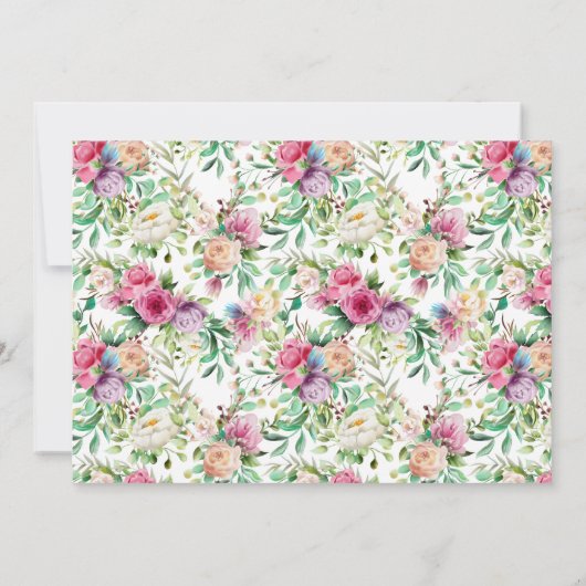 Een kleine pompoenmeisje Floral bedankt Kaart (Achterkant)