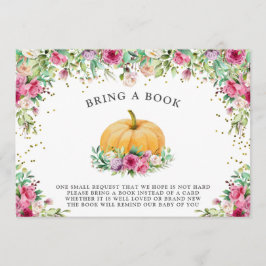 Een kleine pompoenmeisje Floral bedankt Kaart