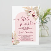 Een kleine pompoenpampas Baby shower Kaart (Staand voorkant)