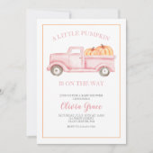 Een kleine pompoenroze Baby shower-vrachtwagen-uit Kaart (Voorkant)